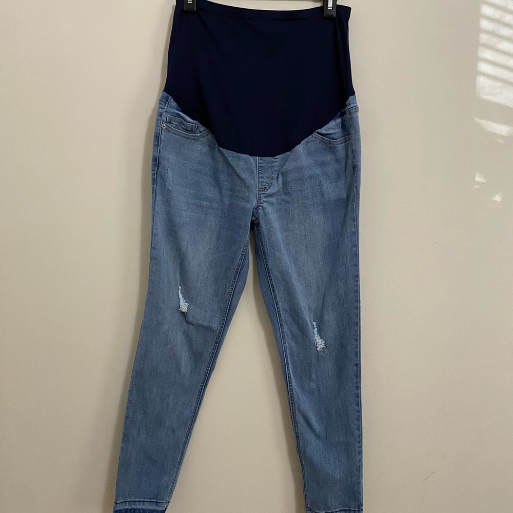 Time and Tru Women's Light Blue Maternity Jeggings